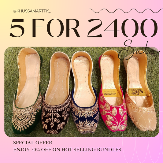 Deal# 7 Green, Black, Blue, Pink, Cream