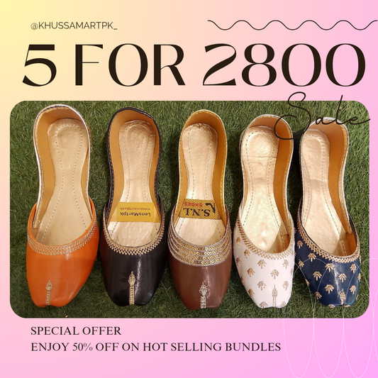 Artificial Leather Deal# 5 Orange, Black, Mustard, White, Blue